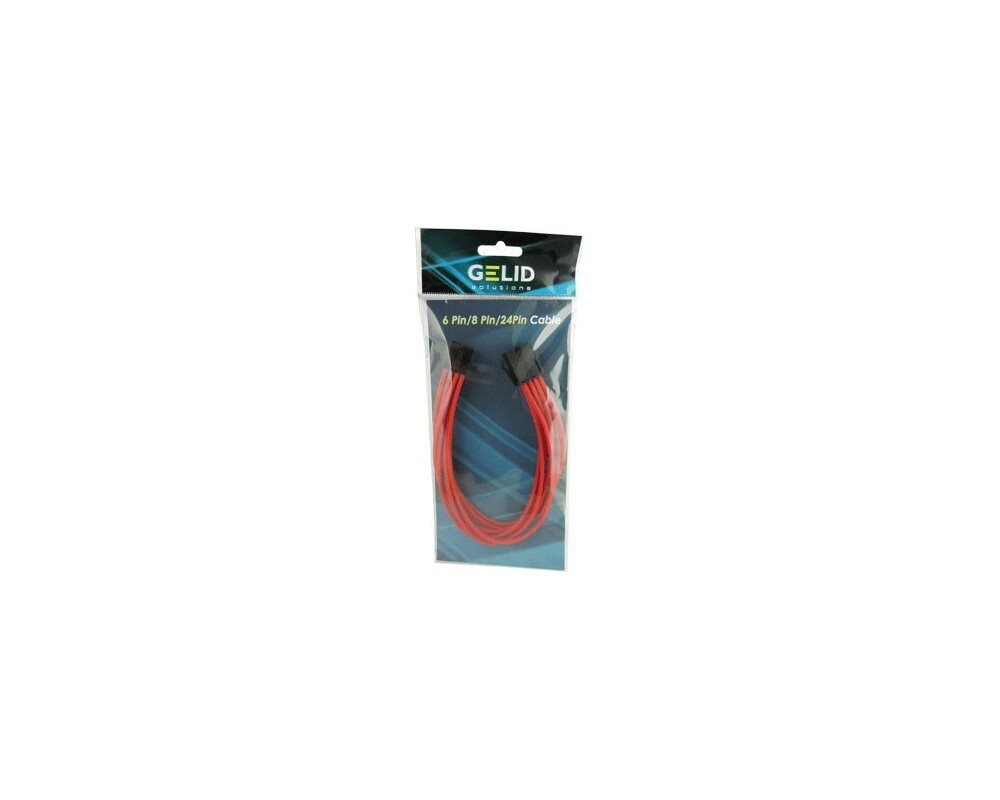 Кабел GELID 8pin EPS Power extension cable 30cm individually sleeved RED 2
