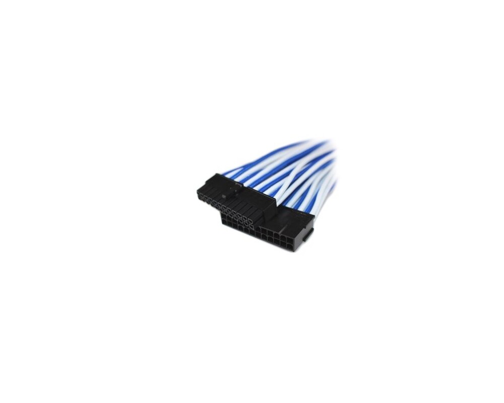 Кабел GELID 24pin Power extension cable 30cm individually sleeved BLUE/WHITE