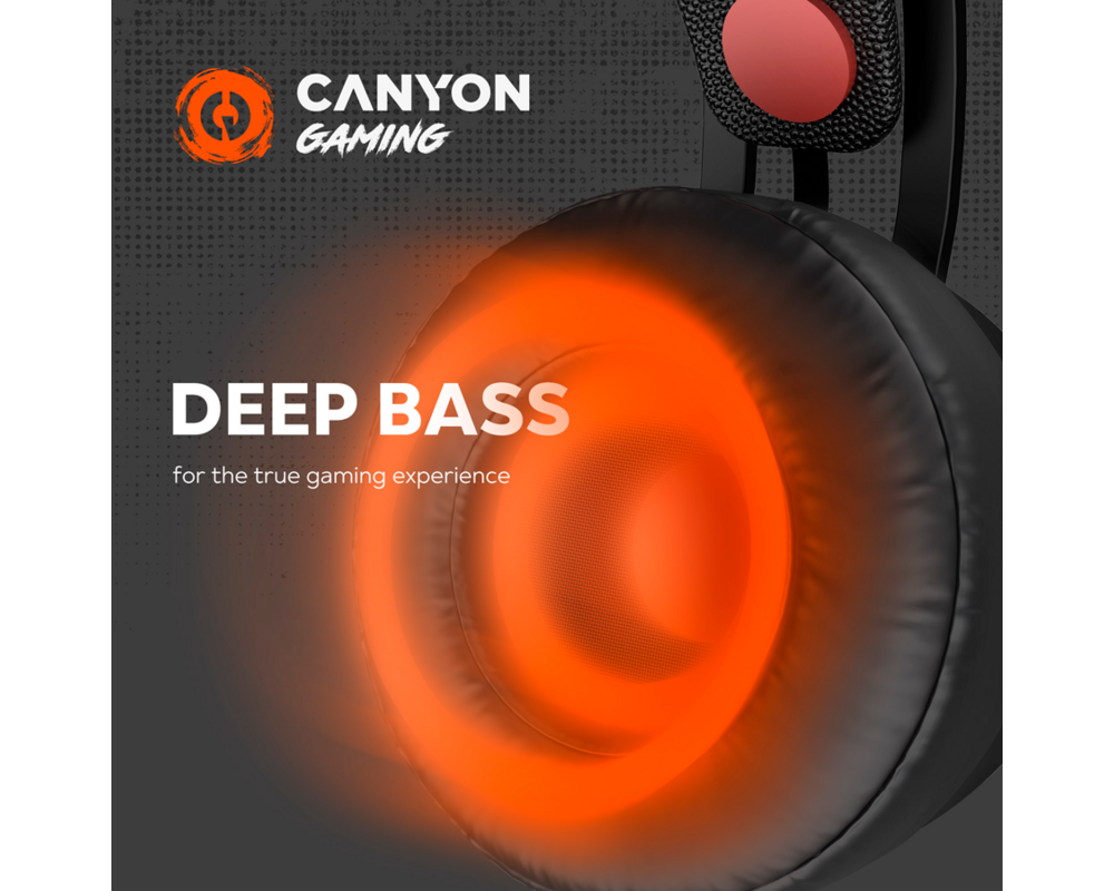 Слушалки CANYON headset Interceptor GH-8A Black O... 10