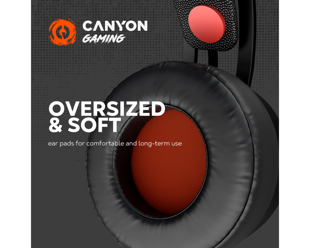 Слушалки CANYON headset Interceptor GH-8A Black O... 8
