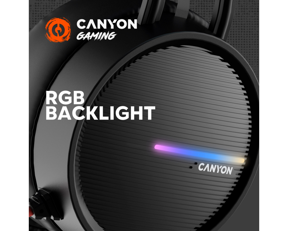 Слушалки CANYON headset Interceptor GH-8A Black O... 6