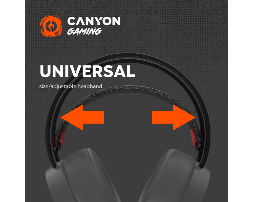 Слушалки CANYON headset Interceptor GH-8A Black O... 9