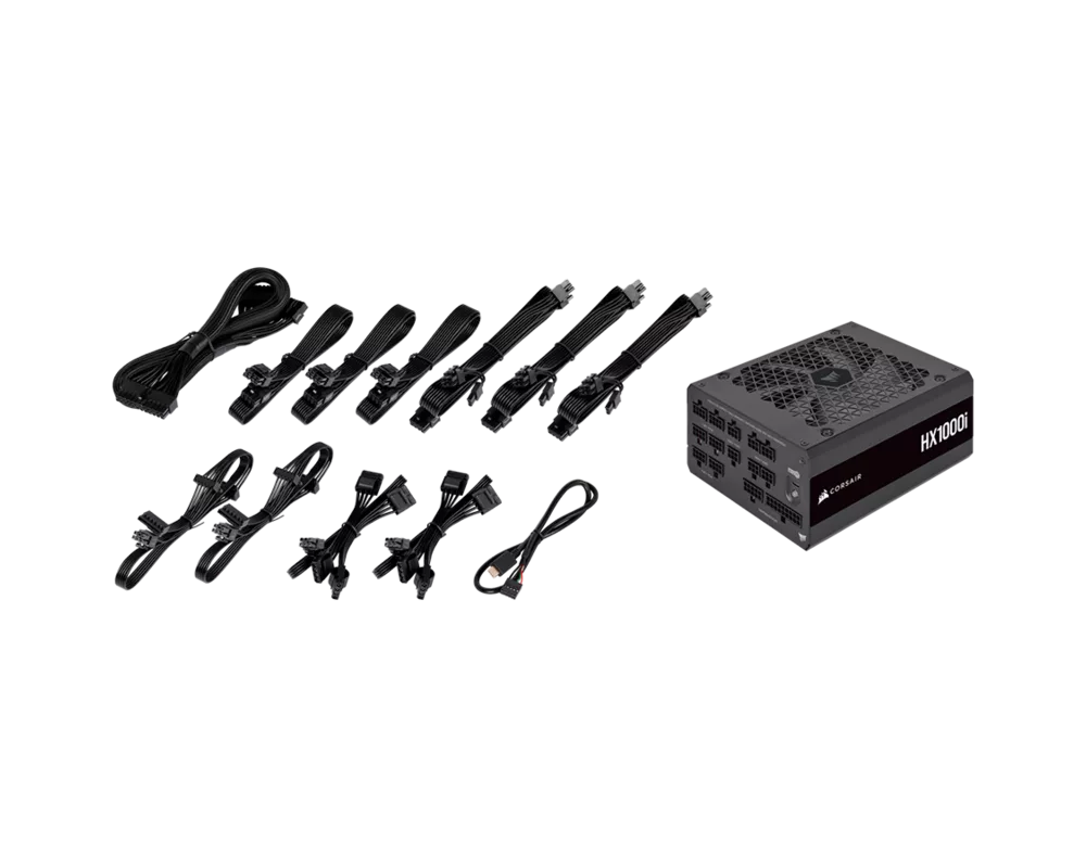 Захранване Corsair PSU 1000W HX1000i 80+ Platinum 140mm fan black 3