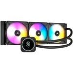 <span>Охладител за процесор</span> CORSAIR iCUE H150i ELITE LCD Display Liquid CPU Cooler, 360mm Radiator, Triple 120mm ML RGB PWM Fans, Intel: LGA1700/LGA1200/LGA115X/LGA20XX, AMD: AM5/AM4/sTRX4/sTR4, 5Y warranty, black <span class='catalog-num-in-name'>CW-9060062-WW</span> - 