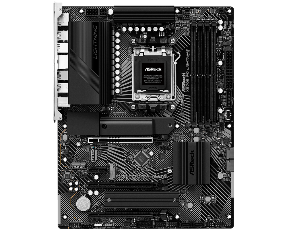 Дънна платка ASROCK X670E PG Lightning, Socket AM5, ATX, 4xDDR5 13
