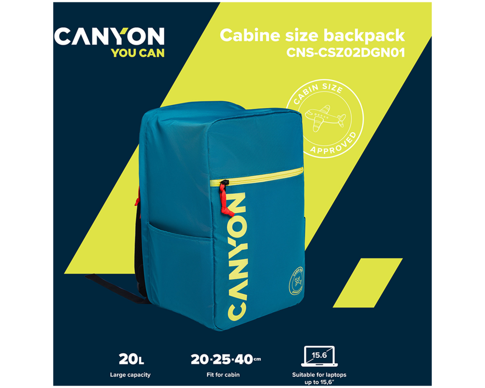 Раница CANYON backpack CSZ-02 Cabin Size Dark G... 9