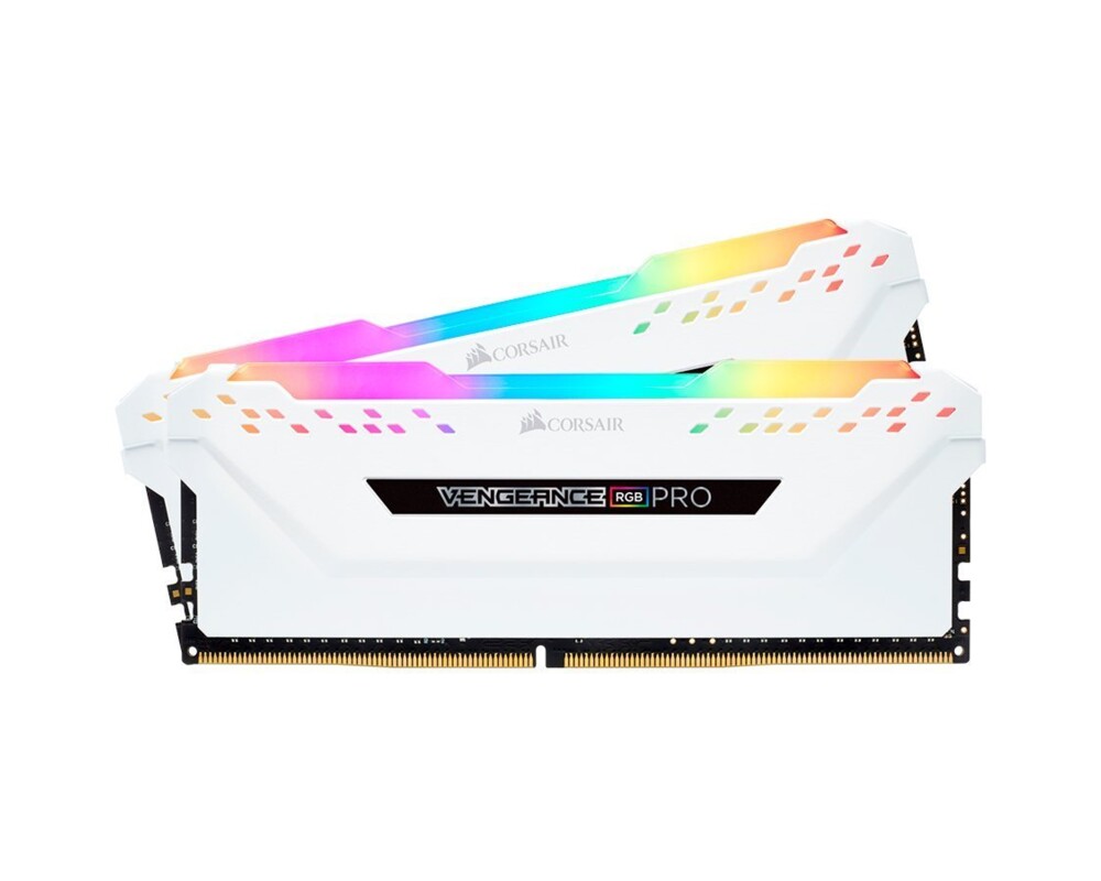 Памет CORSAIR VENGEANCE RGB 32GB 2x16GB DDR5 5600MHz DIMM Unbuffered 36-36-36-76 XMP 3.0 White Heatspreader RGB LED 1.25V 6