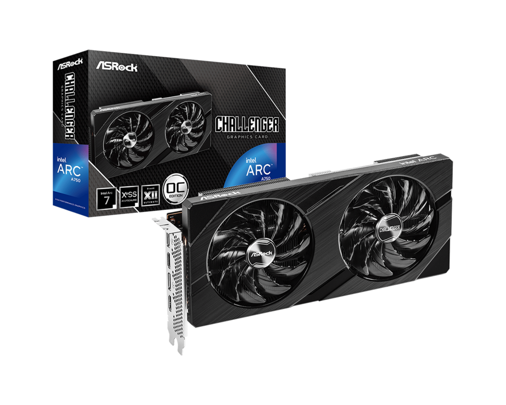 Видеокарта ASRock Intel Arc A750 Challenger D OC 8GB GDDR6 7