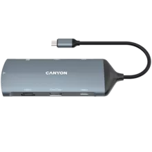  CANYON hub DS-15 8in1 4k USB-C Dark Grey 629200 CNS-TDS15 на топ цена - PIC.bg