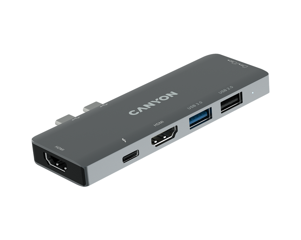 USB хъб CANYON hub DS-5 7in1 Thunderbolt 3 Space... 3