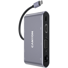  CANYON hub DS-14 8in1 4k USB-C Dark Grey 629206 CNS-TDS14 на топ цена - PIC.bg