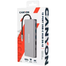  CANYON hub DS-12 13in1 4k USB-C Dark Gre... 629207 CNS-TDS12 на топ цена - PIC.bg