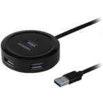 <span>USB хъб</span> AXAGON HUE-P1A 4x USB3.2 Gen 1 ROUND hub <span class='catalog-num-in-name'>HUE-P1A</span> - 