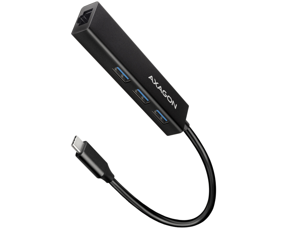 USB хъб HMC-GL3A SUPERSPEED USB-C HUB + GIGABIT...