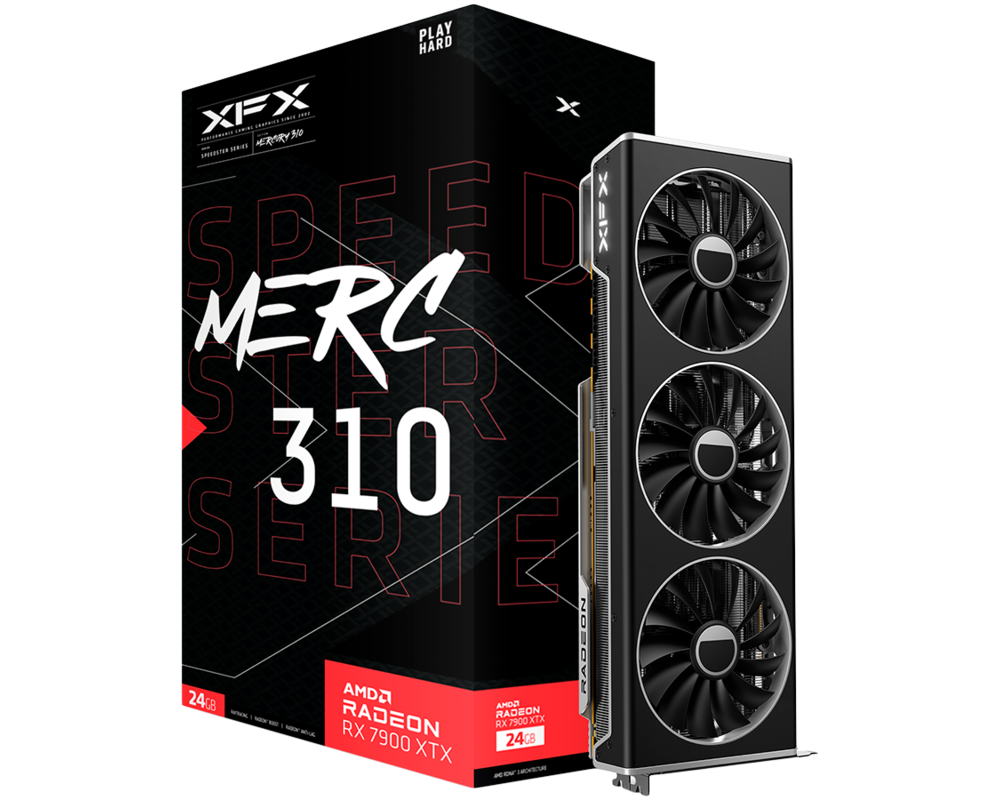 Видеокарта XFX AMD RX-7900XTX Speedster MERC310 BLACK 24GB GDDR6 384bit 10