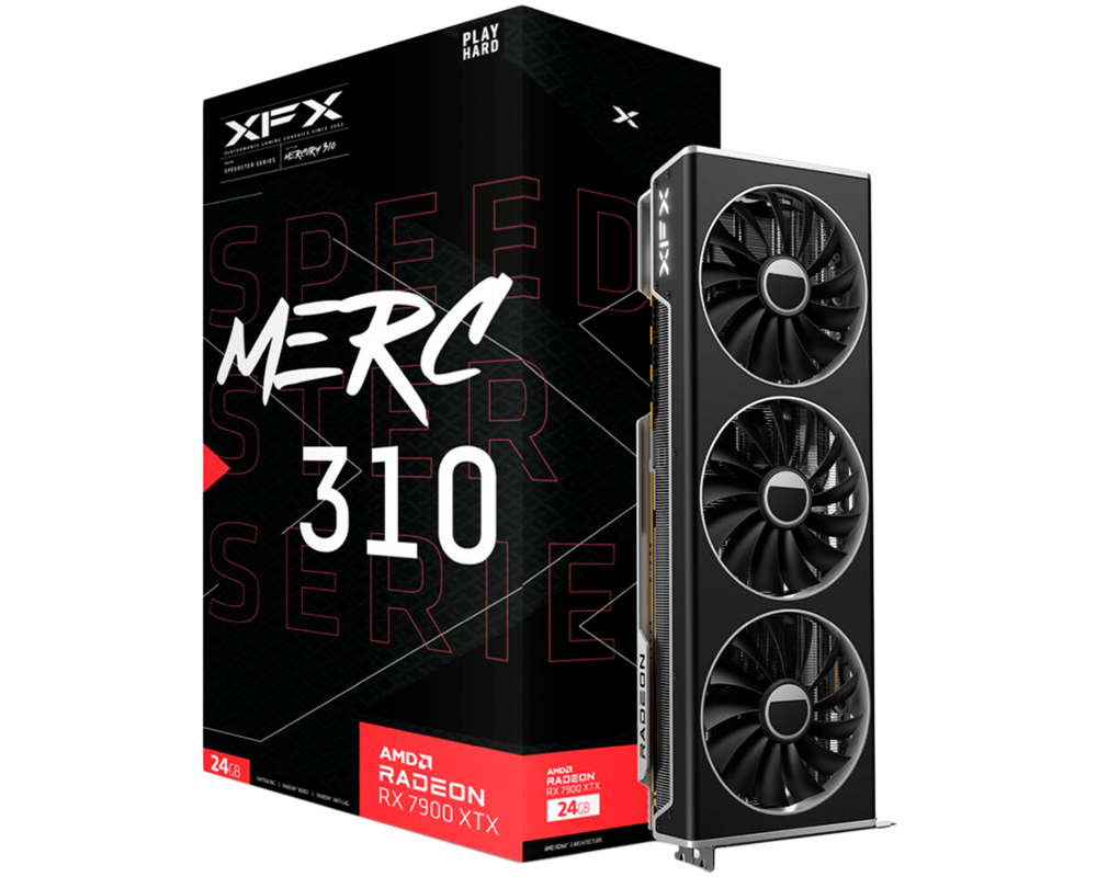 Видеокарта XFX AMD RX-7900XTX Speedster MERC310 BLACK 24GB GDDR6 384bit 2
