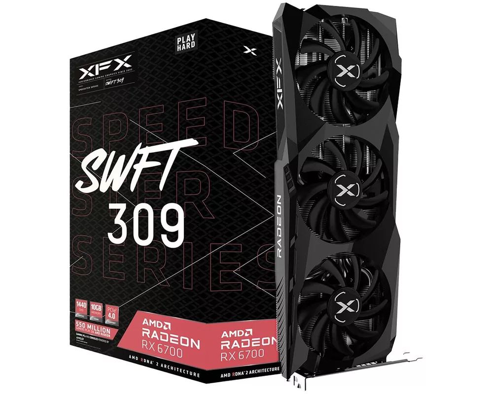 Видеокарта XFX SPEEDSTER SWFT 309 Radeon RX 6700 CORE 10GB GDDR6 2