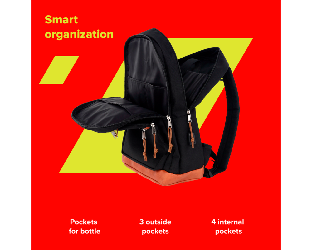 Раница CANYON backpack BPS-5 22L USB Black 9