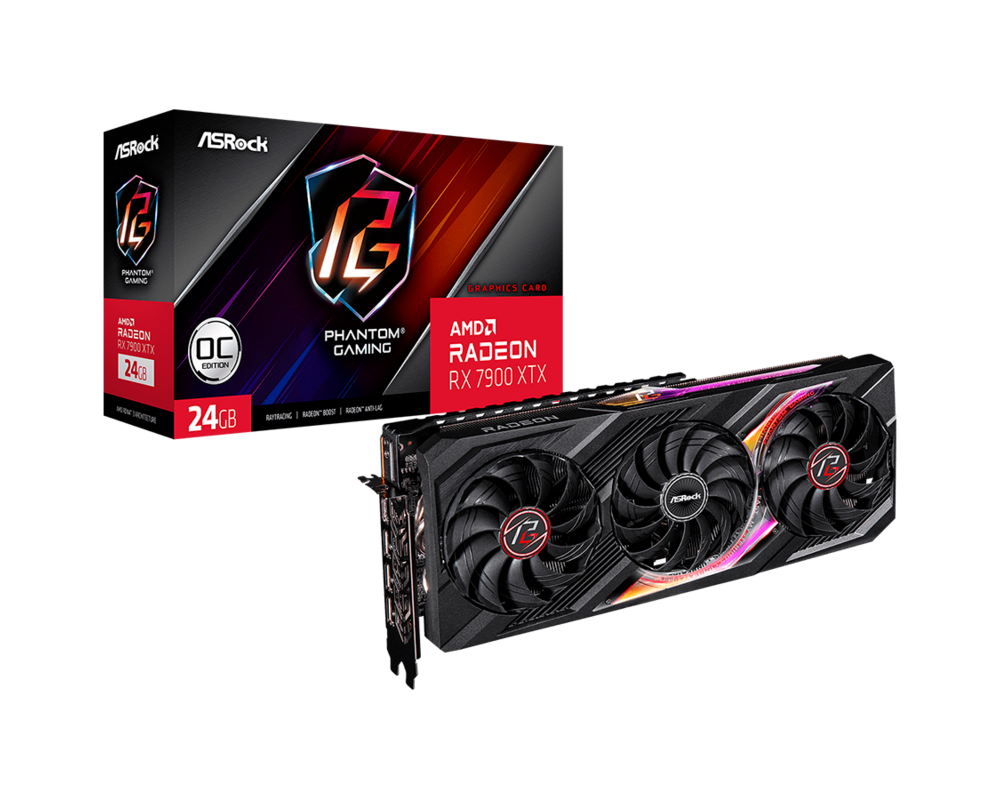 Видеокарта ASRock Radeon RX 7900 XTX Phantom Gaming OC 24GB GDDR6 11