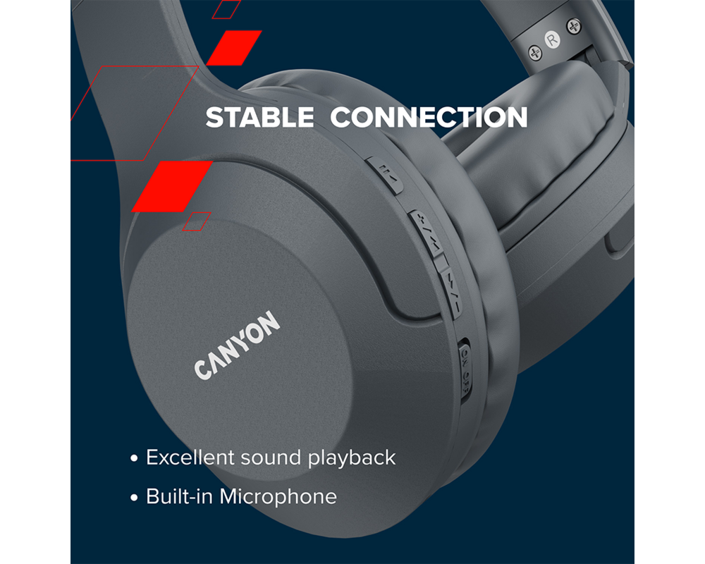 Слушалки CANYON headset BTHS-3 Black 10