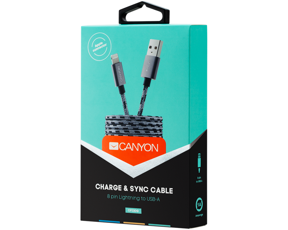 Кабел CANYON Lightning USB Cable for Apple 2
