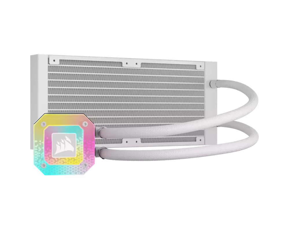 Охладител за процесор Corsair iCUE H100i ELITE CAPELLIX XT White, 240mm Radiator, Liquid CPU Cooler, EAN:0840006683513 2