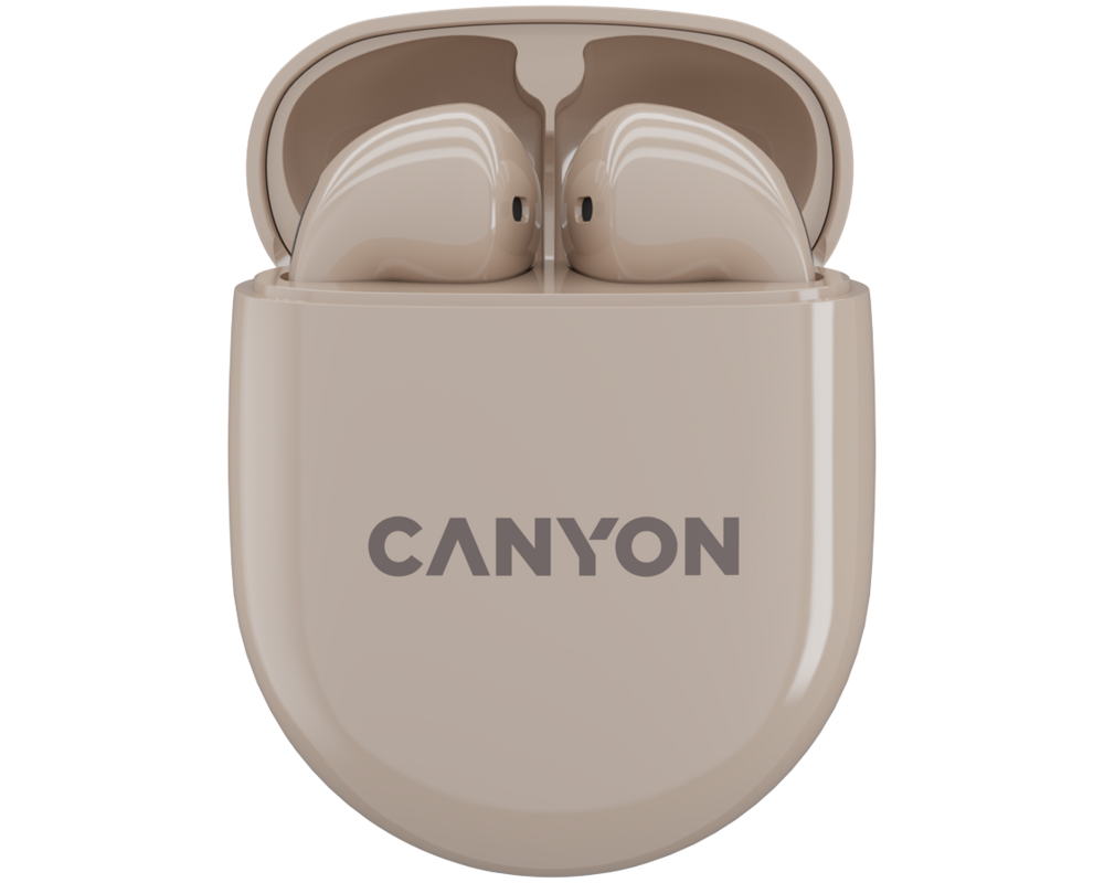 Слушалки CANYON headset TWS-6 Beige 19