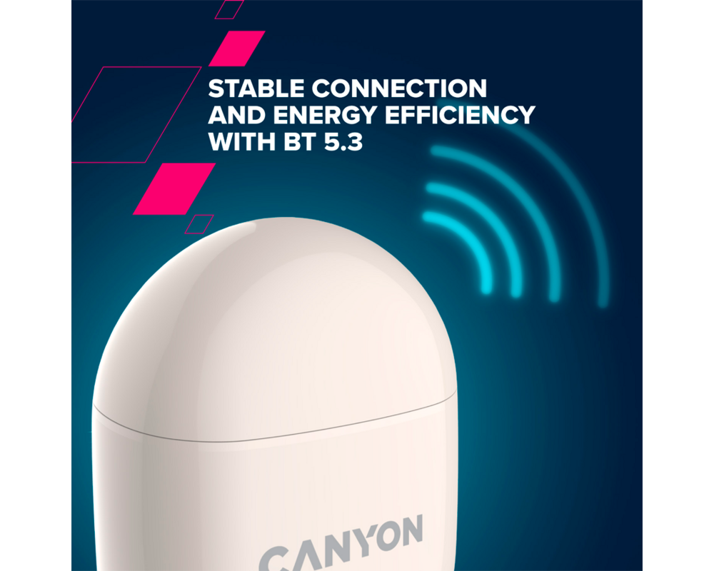Слушалки CANYON headset TWS-6 Beige 10