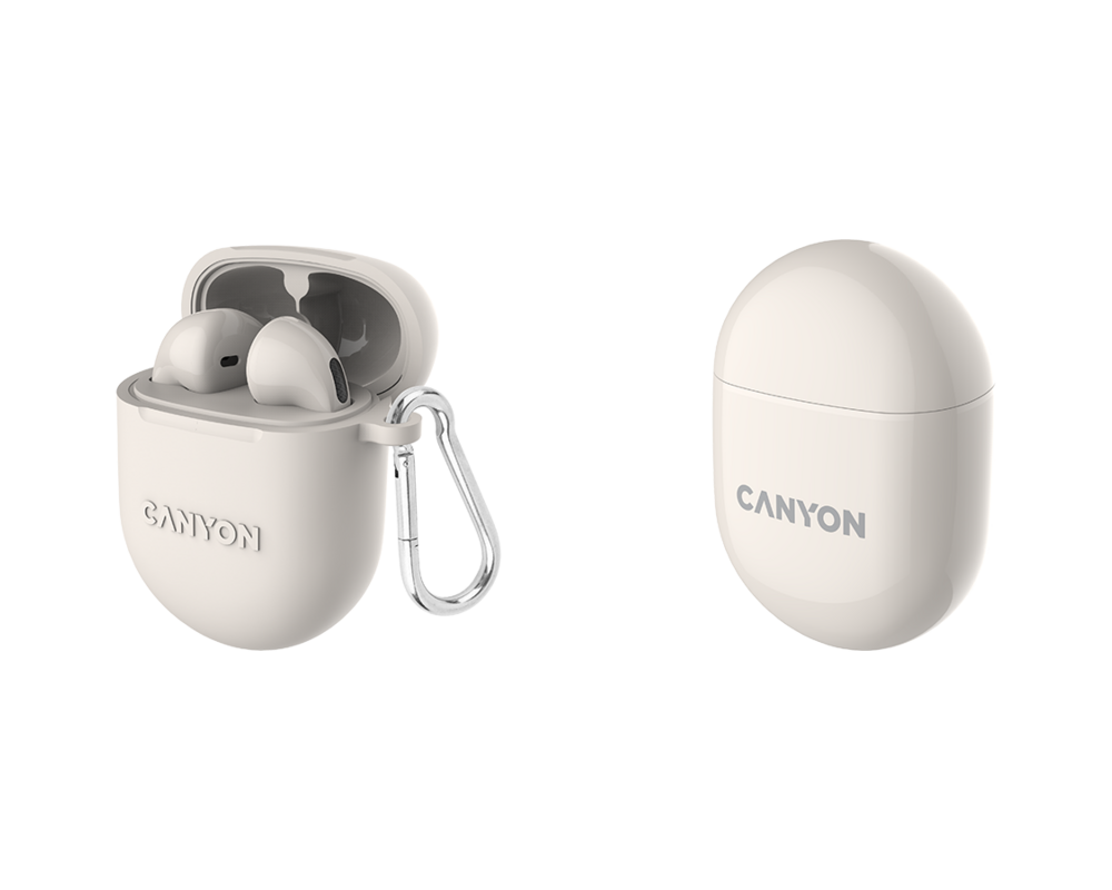 Слушалки CANYON headset TWS-6 Beige 4