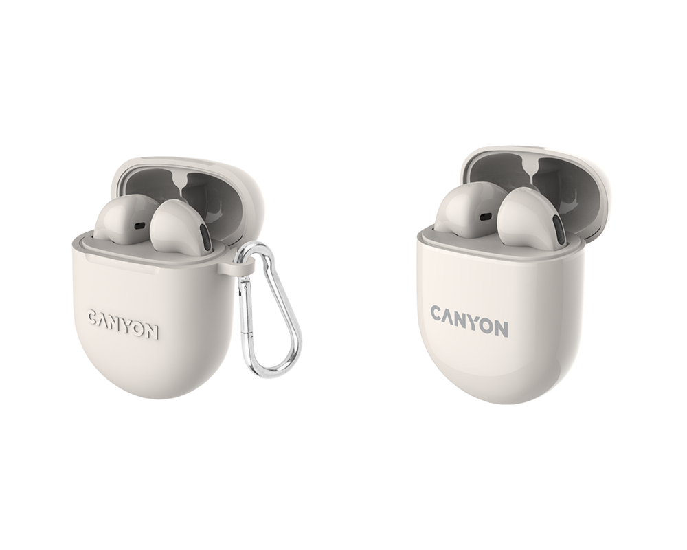 Слушалки CANYON headset TWS-6 Beige 3