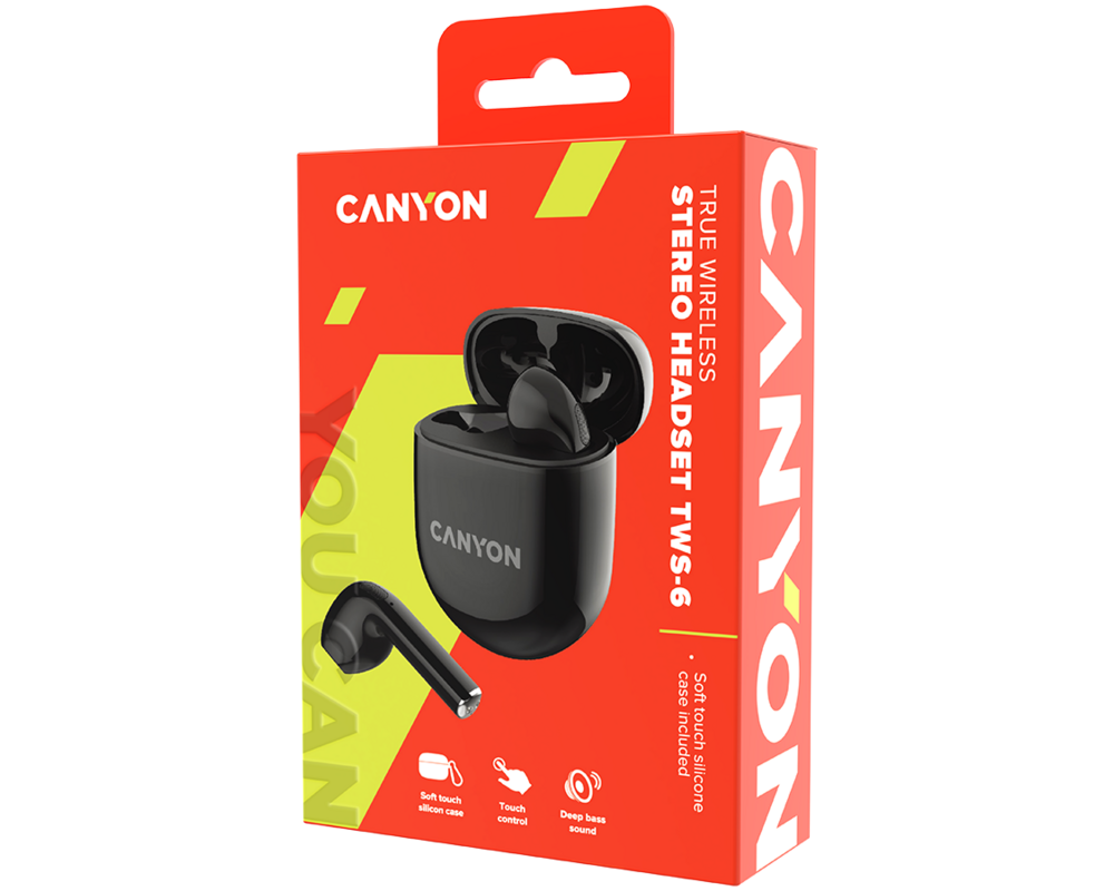 Слушалки Canyon TWS-6 Bluetooth headset 5