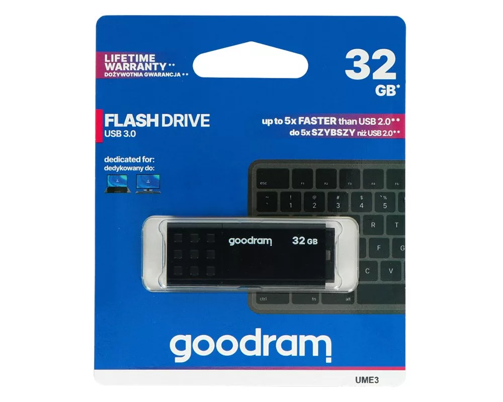 Флаш памет GOODRAM UME3 32GB USB 3.0 black colour 2