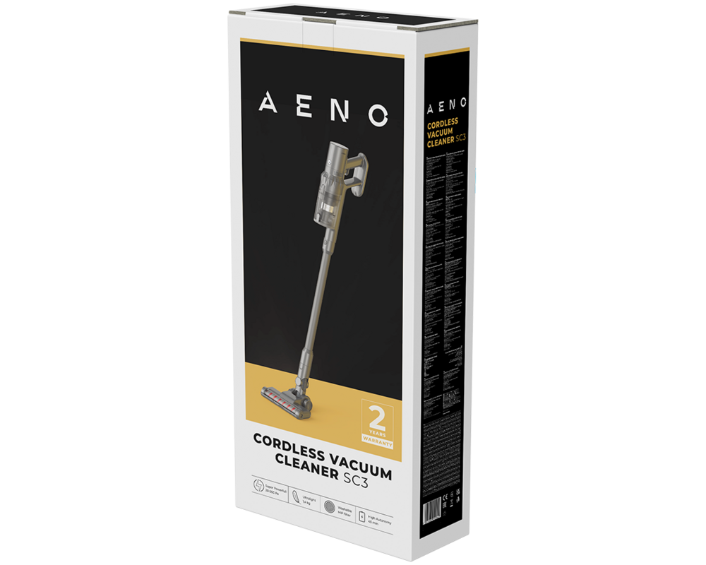 Прахосмукачка AENO Cordless vacuum cleaner SC3: electric turbo brush 12