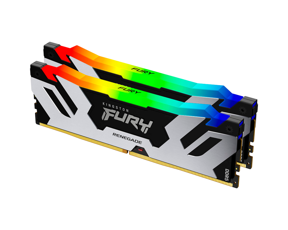 Памет Kingston Fury Renegade White RGB 64GB(2x32GB) DDR5 6000MHz CL32 KF560C32RWAK2-64 5