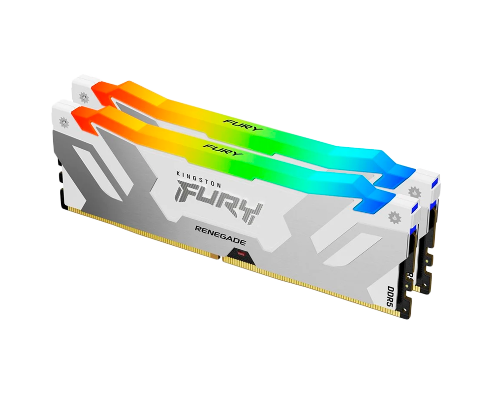 Памет Kingston Fury Renegade White RGB 64GB(2x32GB) DDR5 6000MHz CL32 KF560C32RWAK2-64 4