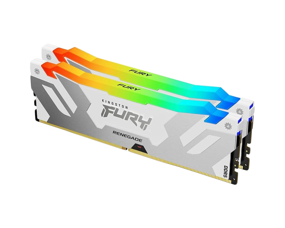Памет Kingston Fury Renegade White RGB 64GB(2x32GB) DDR5 6000MHz CL32 KF560C32RWAK2-64 7