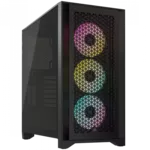 <span>Кутия</span> Corsair iCUE 4000D RGB Airflow Mid Tower, Tempered Glass, Черен <span class='catalog-num-in-name'>9011240-WW</span> - 