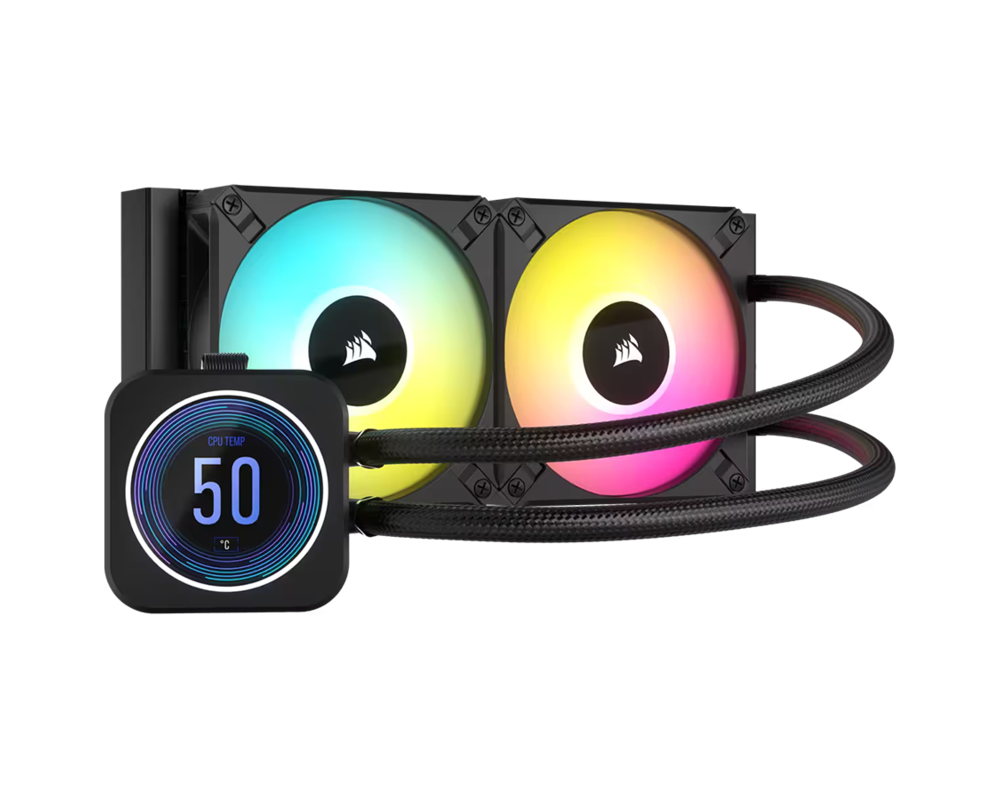 Охладител за процесор Corsair iCUE H100i Elite LCD XT Display Capellix 240 Black RGB AMD/INTEL 6