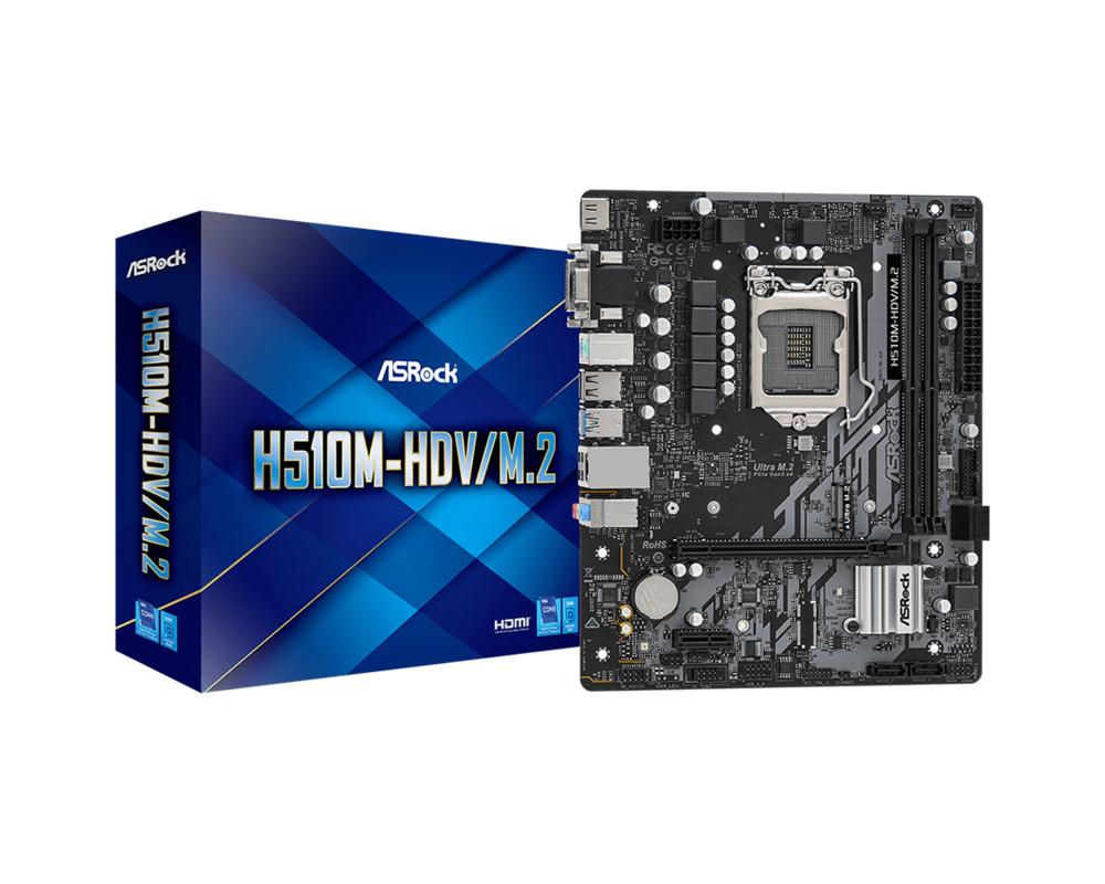 Дънна платка ASROCK H510M-HDV/M.2  /LGA1200 6