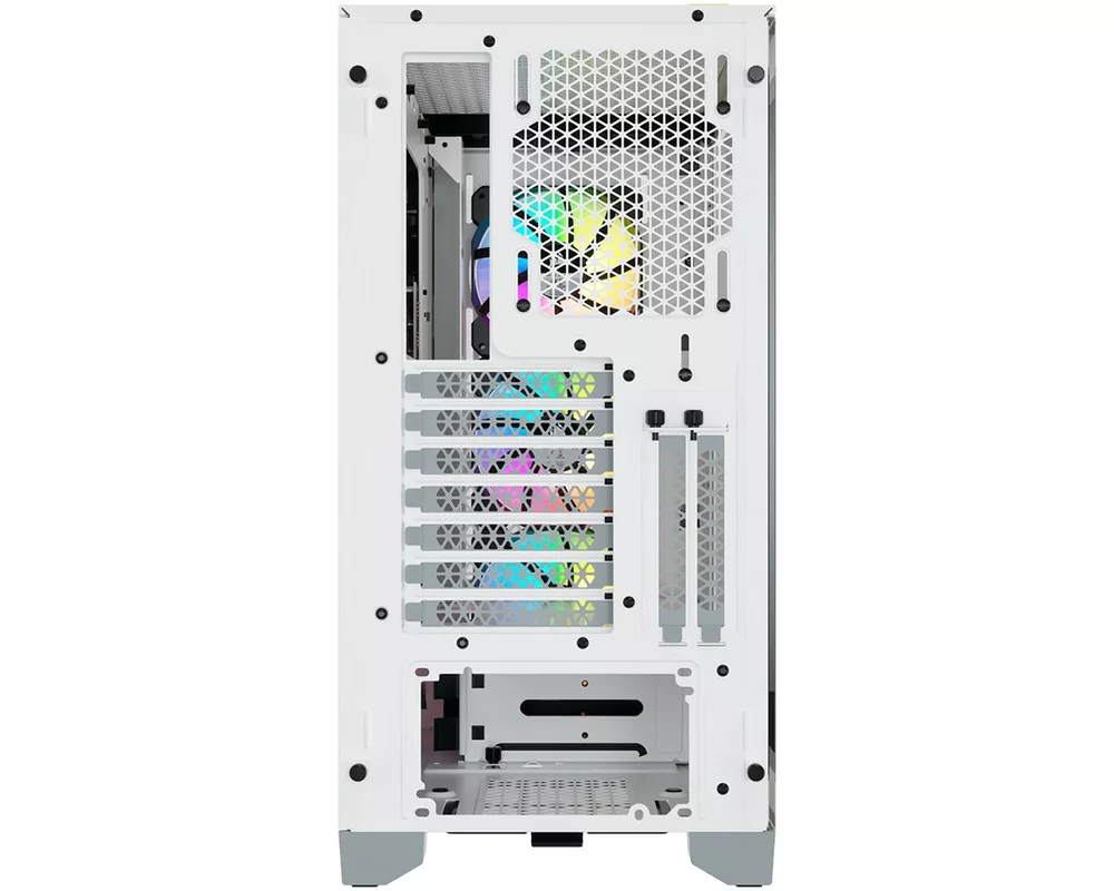 Кутия Corsair iCUE 4000X RGB Mid Tower, Tempered Glass, Бяла 4