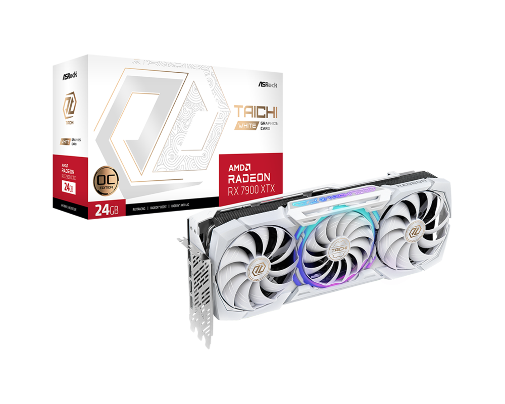 Видеокарта ASRock Radeon RX 7900 XTX Taichi White OC 24GB GDDR6 19
