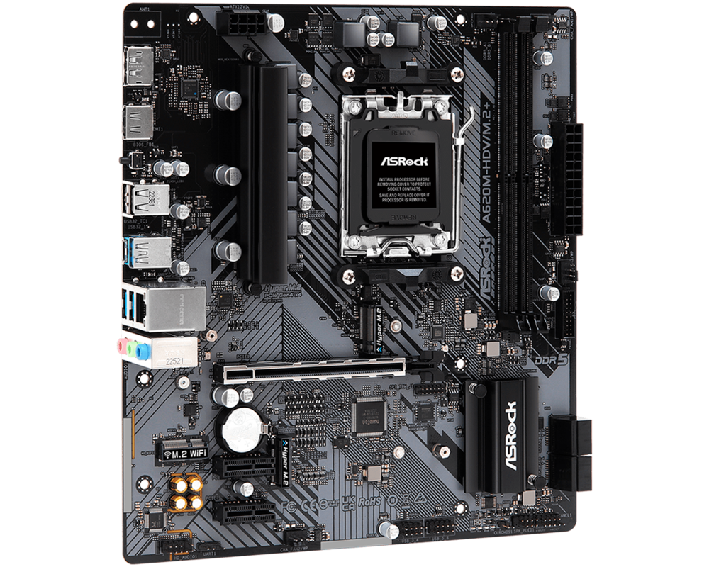 Дънна платка ASROCK A620M-HDV M.2+, Socket AM5, mATX 16