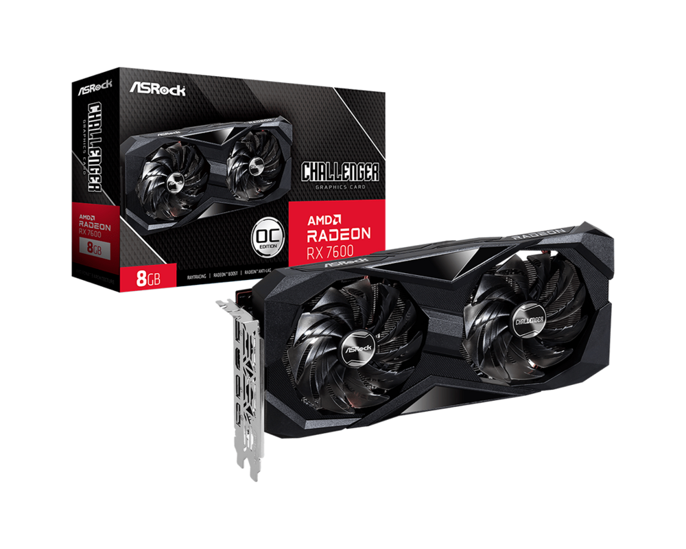 Видеокарта ASRock Radeon RX 7600 Challenger OC 8GB GDDR6 9