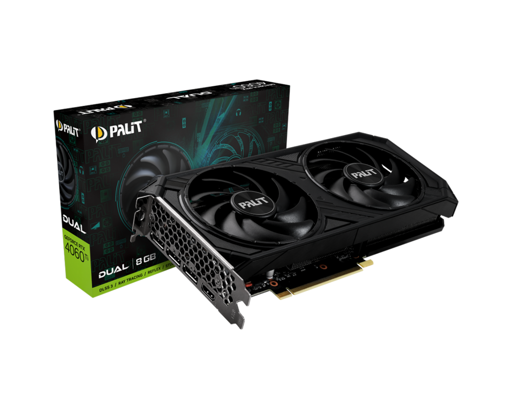 Видеокарта Palit GeForce RTX 4060 Ti Dual 8GB GDDR6 8