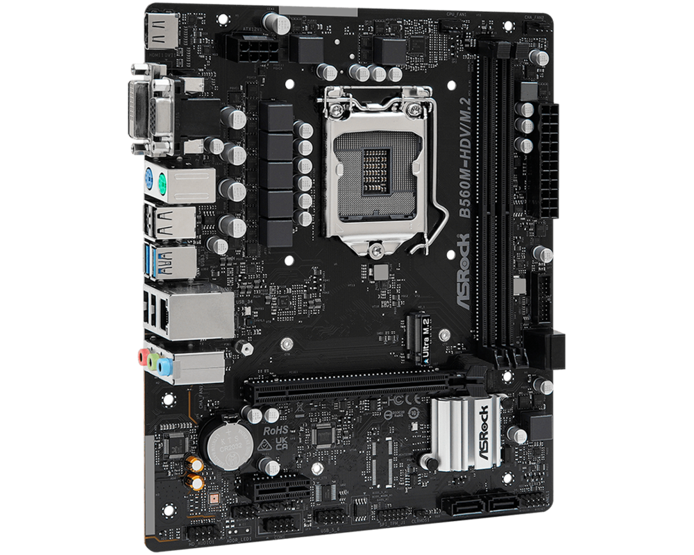 Дънна платка ASRock B560M-HDV/M.2, socket 1200, mATX, PCIe 4.0 7