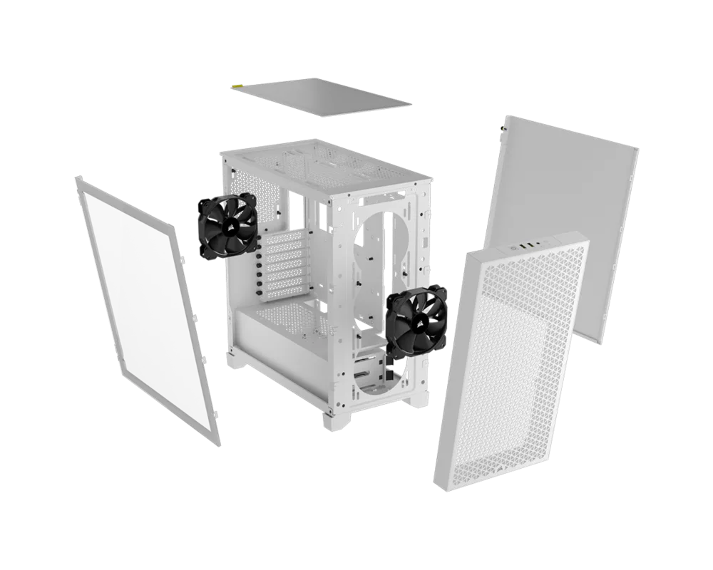 Кутия CORSAIR 3000D Tempered Glass Mid Tower White 4