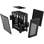 Кутия Corsair 3000D Airflow Mid Tower, Tempered Glass, Черна 3