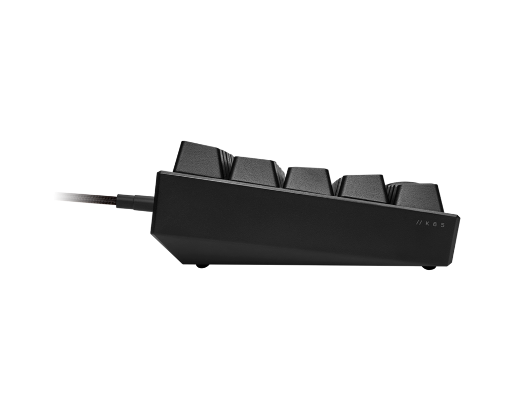 Клавиатура Corsair K65 RGB MINI 60% Mechanical Gaming Keyboard, Backlit RGB LED, CHERRY MX SPEED, Black, Black PBT Keycaps, EAN:0840006635772 5