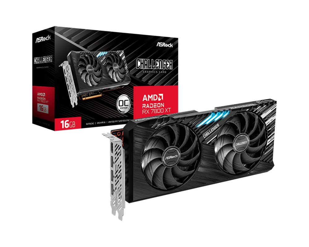 Видеокарта ASRock Radeon RX 7800 XT Challenger OC 16GB GDDR6 15