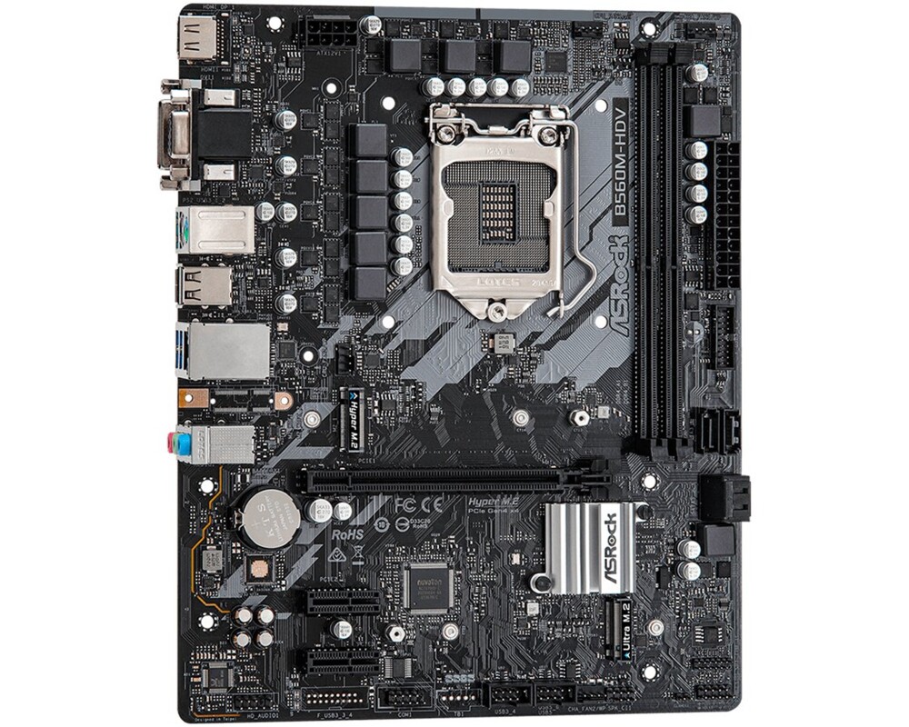 Дънна платка ASROCK B560M-HDV LGA 1200 DDR4 4xSATA 2xM.2 mATX MB 7